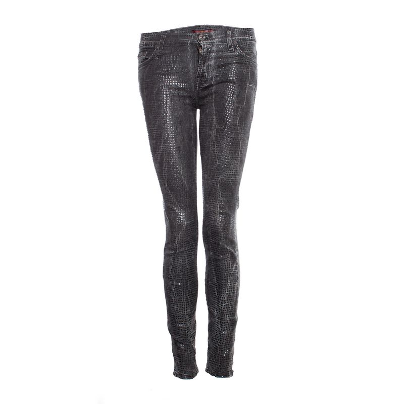 Seven For All Mankind Jeans With Shiny Lizard Print.